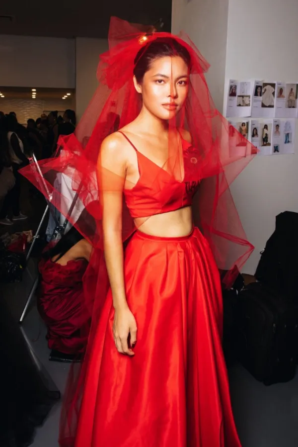 Thao wearing couture design by Japanese designer Miki Takane. Photo courtesy of Thao