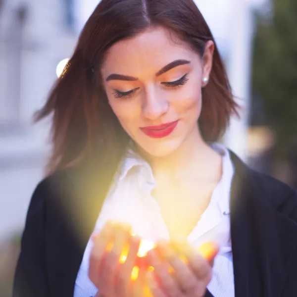 Woman dreaming in gold reveals who she really is