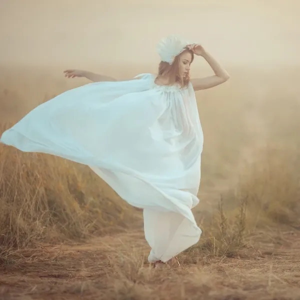 Woman dreaming in white reveals who she really is