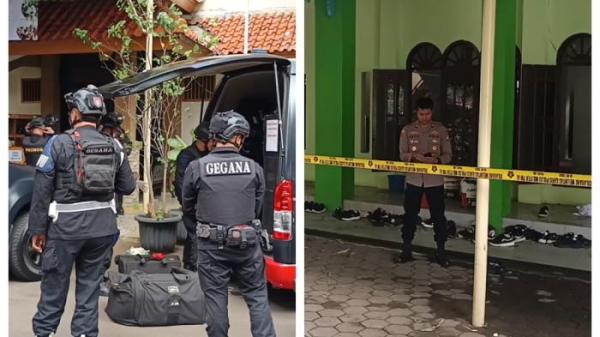 SOSOK PELAKU LEDAKAN - Tim Gegana Korps Brimob Polri diterjunkan ke lokasi ledakan di Masjid SMAN 72 Jakarta, Kelapa Gading, Jakarta Utara, Jumat (7/11/2025). Sosok terduga pelaku ledakan di SMAN 72 Jakarta, Kelapa Gading, Jakarta Utara dibongkar saksi mata. (TRIBUNJAKARTA.COM/GERALD LEONARDO AGUSTINO).
