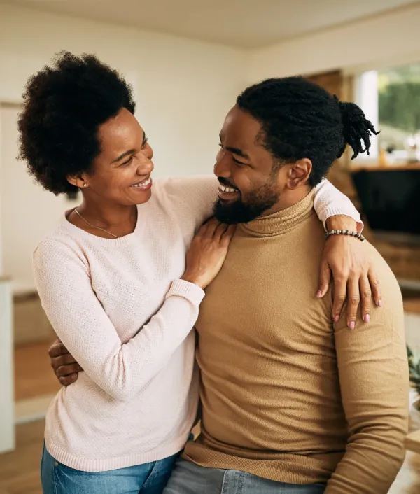 couple feeling satisfied in relationship
