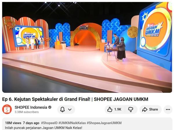 Episode final Shopee Jagoan UMKM mencatatkan total views hingga lebih dari 18 juta