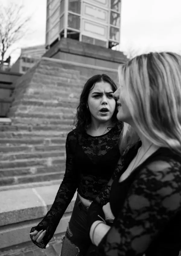 young women having friendship issues