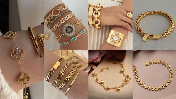 Trending Most Beautiful Gold & Gemstone Bracelet Design Ideas #goldjewellry #trendingvideo #bracelet - YouTube
