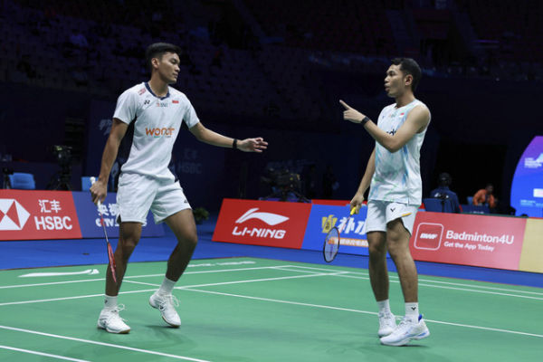 Fajar Alfian/Shohibul Fikri di ajang China Masters 2025. Foto: Dok. PBSI