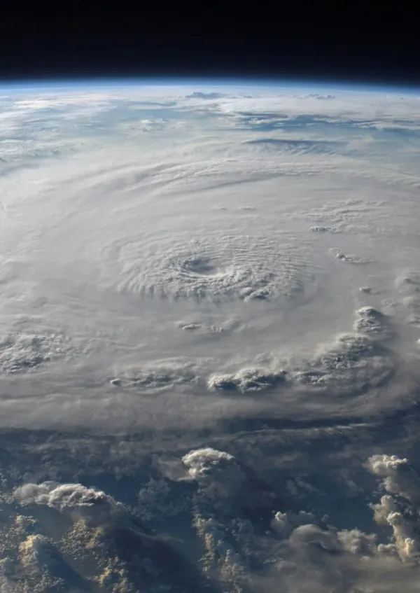image of a hurricane from space