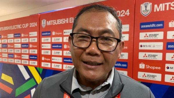 Manajer Timnas Indonesia, Sumardji, saat ditemui usai pertandingan Timnas Indonesia vs Laos di Stadion Manahan, Solo, Jawa Tengah,
