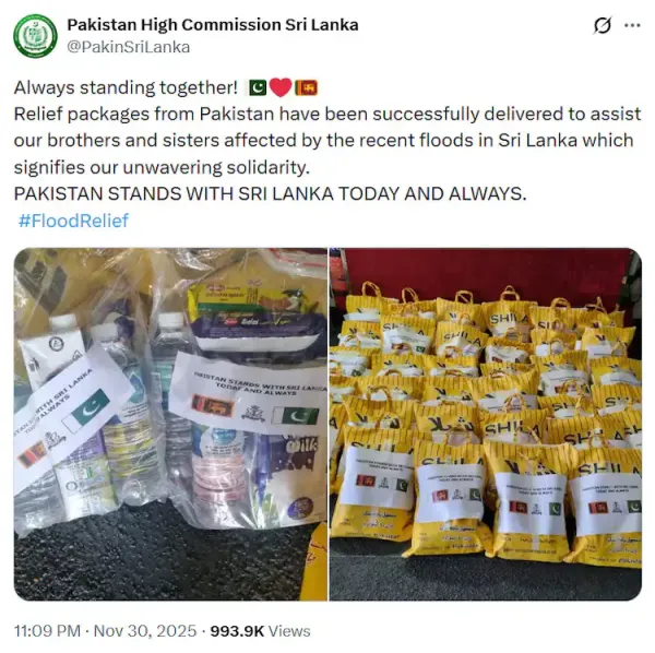 Pakistan Sri Lanka aid