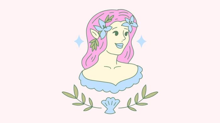 ILUSTRASI ZODIAK VIRGO - Lambang zodiak Virgo yang dibuat di Canva pada Senin (25/8/2025).