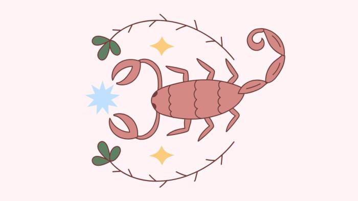 ILUSTRASI ZODIAK SCORPIO - Lambang zodiak Scorpio yang dibuat di Canva pada Senin (25/8/2025).