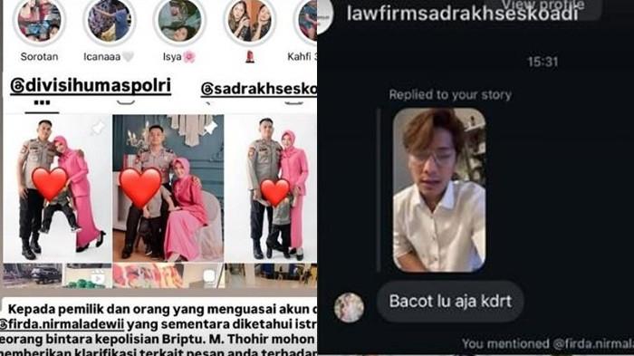 Rizky Billar sempat men-spill akun milik istri aparat tersebut dengan nama akun @Firda.nirmaladewii.