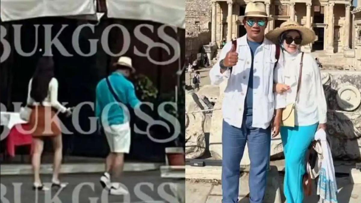 GOSIP RIDWAN KAMIL: Penampilan modis Ridwan Kamil diduga liburan bareng Aura Kasih ke Eropa jadi sorotan. Beda saat liburan bersama sang istri, Atalia Praratya.