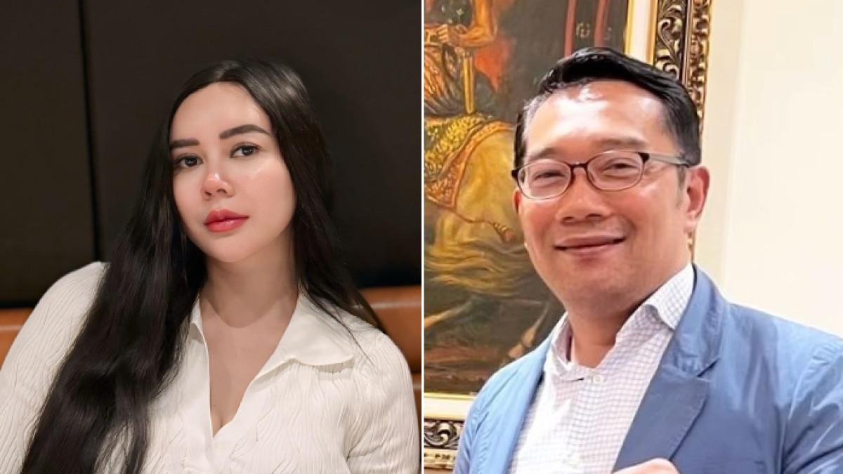 ISU ORANG KETIGA - Potret artis Aura Kasih dan mantan Gubernur Jawa Barat Ridwan Kamil.