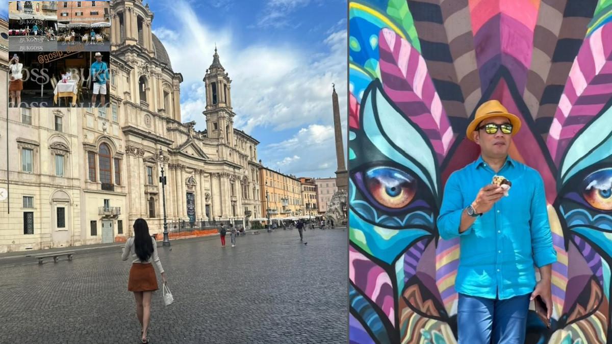 KABAR AURA KASIH - Kolase foto liburan Aura Kasih dan Ridwan Kamil yang sedang ramai dibicarakan