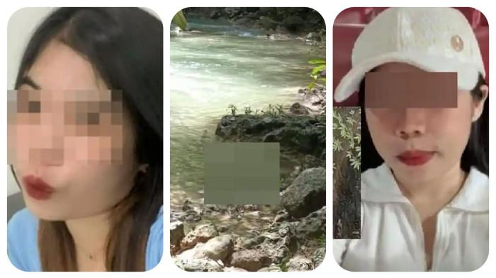 PEMBUNUHAN WANITA BAUBAU - Kolase foto wanita muda berinisial WK (23) yang jasadnya ditemukan dalam kondisi tanpa busana di bawah Jembatan Permandian Kogawuna, Kelurahan Lakologou, Kecamatan Kokalukuna, Kota Baubau, Sulawesi Tenggara (foto kiri dan kanan), serta foto jasad korban (tengah). Ia ditemukan dalam kondisi tidak bernyawa Minggu (21/12/2025). Imbas kasus ini 2 oknum anggota TNI yakni Prada Y (19) kekasih korban dan Prada Z (19) diperiksa Sub Detasemen Polisi Militer (Sub Denpom) Baubau.