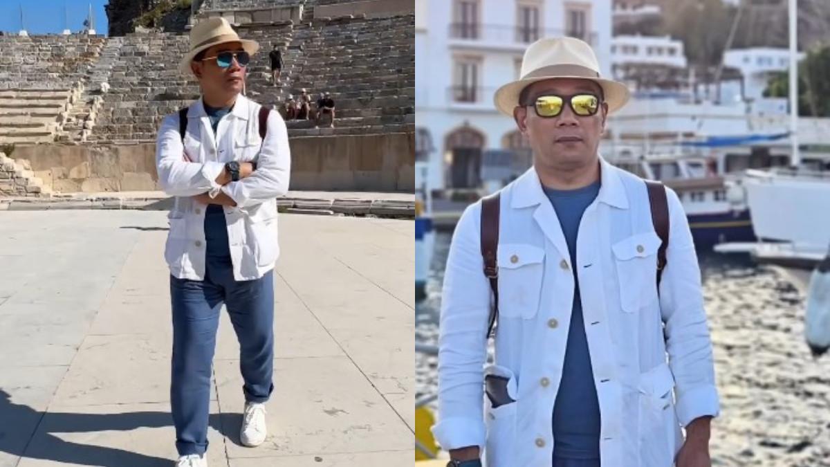 Penampilan Ridwan Kamil saat liburan bersama Atalia Praratya ke Turki. 