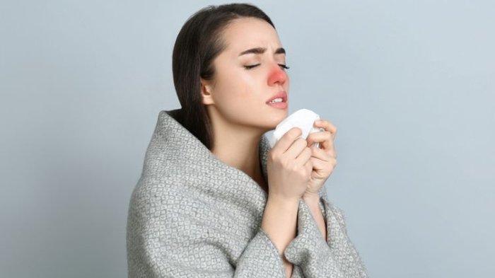 ilustrasi seseorang yang mengalami hidung tersumbat