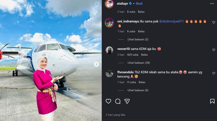 Tangkapan layar unggahan Atalia Praratya