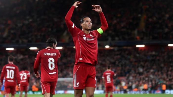 SELEBRASI - Selebrasi Virgil van Dijk usai bawa Liverpool menang atas Atletico Madrid di Liga Champions 2025/2026 dengan skor 3-2 di Anfield, Inggris pada Kamis (18/9/2025) dini hari WIB. (Foto diunduh dari laman resmi Liverpool)