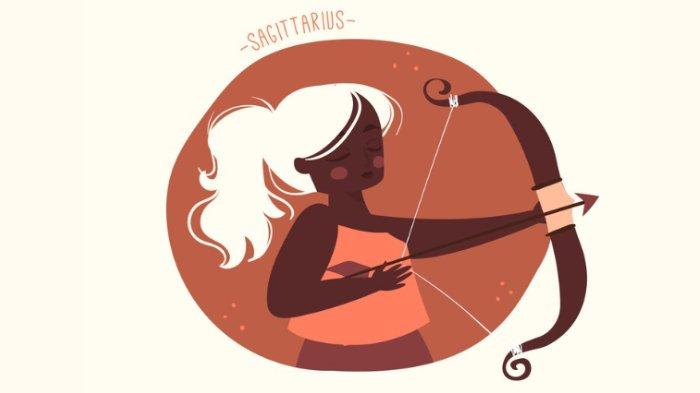 Ilustrasi zodiak Sagitarius.