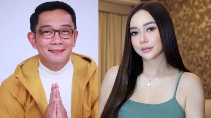 TUTUP KOLOM KOMENTAR - Kolase Ridwan Kamil dan artis Aura Kasih dicapture Jumat (19/12/2025).