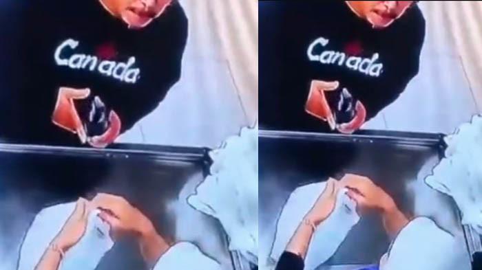 DOSEN LUDAHI KASIR - Tangkapan layar video dosen berstatus ASN berinisial AS meludahi kasir wanita di salah satu swalayan di Jalan Perintis Kemerdekaan, Kecamatan Tamalanrea, Kota Makassar, Sulsel, Rabu (24/12/2025). Pihak rektor kampus singgung sanksi untuknya.