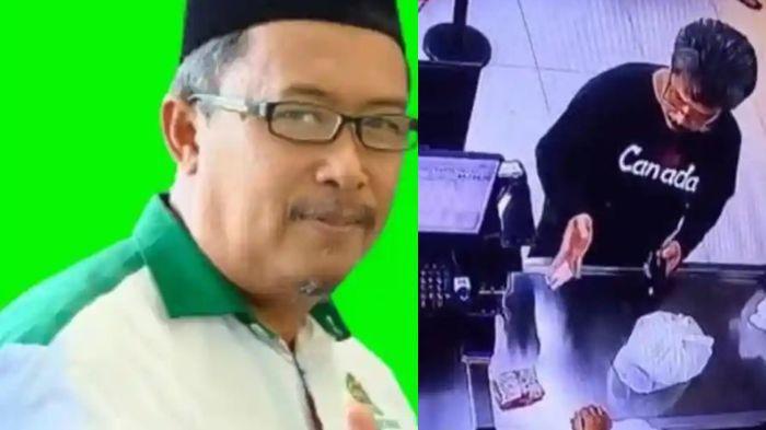 DOSEN - (kiri ke kanan) Foto AS yang beredar di media sosial Dosen berstatus ASN berinisial AS terekam kamera CCTV meludahi wanita penjaga kasir swalayan di Jalan Perintis Kemerdekaan, Kecamatan Tamalanrea, Kota Makassar, Sulsel, Rabu (24/12/2025)