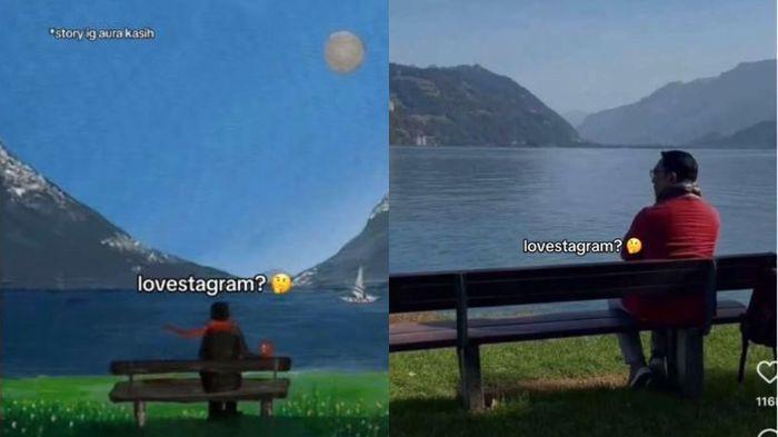 LUKISAN - Aura Kasih memposting lukisannya tersebut di Instagram storynya.