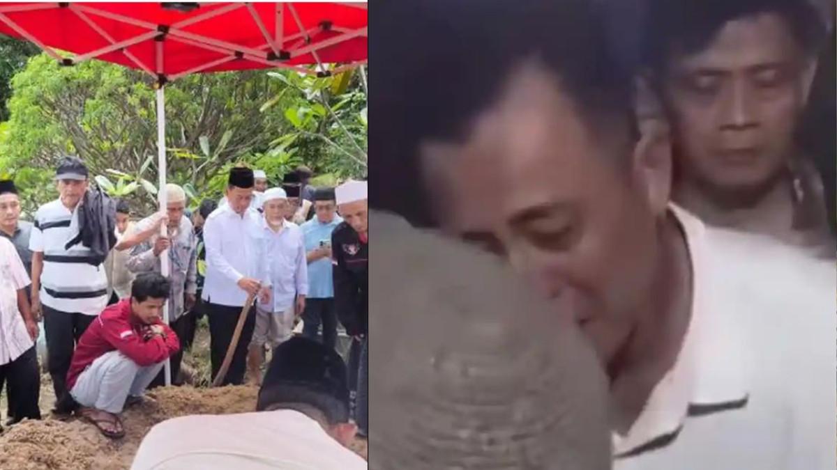 PEMBUNUHAN ANAK POLITISI - Kondisi Maman Suherman, ucap tidak mampu melihat jenazah anak dan istrinya terus menangis