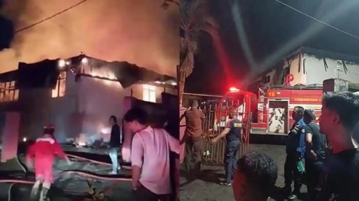 olase foto saat kebakaran di Panti Werda Damai Manado, Minggu (28/12/2025). mengis
