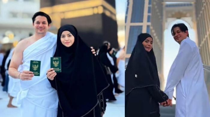 BUKU NIKAH - Kolase foto Andrew Andika dan Violentina Kaif pamer buku nikah di Mekah, 29 Oktober 2025.