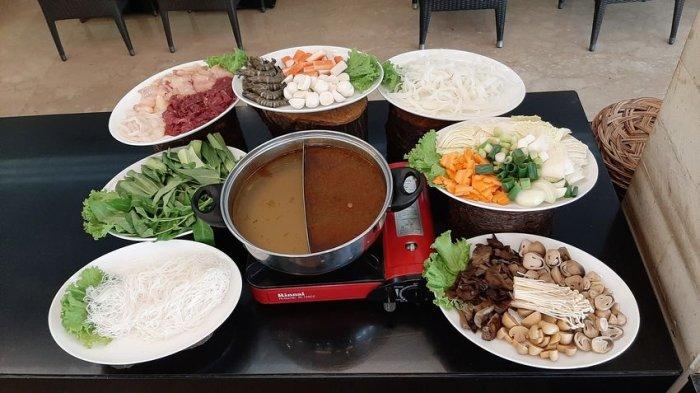 Paket shabu-shabu di Hotel Santika Cirebon, Jl Wahidin, Kota Cirebon, Rabu (16/10/2019).
