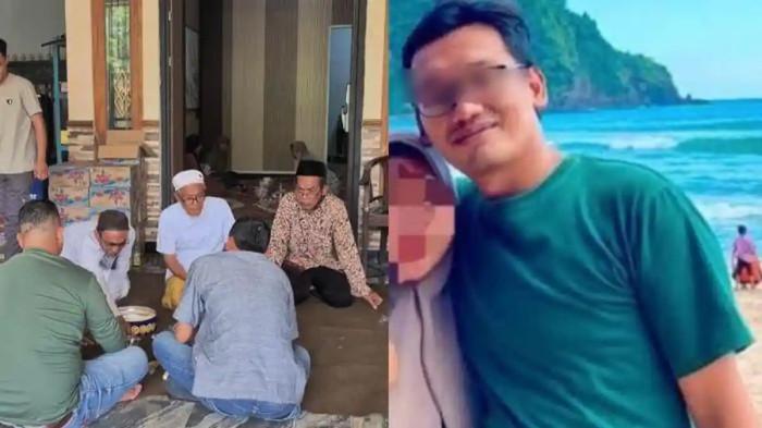 PEMBUNUHAN ADIK IPAR - (kanan) Tampang Bripka AS yang diduga menjadi pelaku pembunuhan mahasiswi asal Probolinggo yang tak lain merupakan iparnya sendiri. Terduga pelaku ditangkap di RS Bhayangkara, Watukosek, Sidoarjo, Selasa (16/12/2025). (kiri) Situasi rumah duka Mahasiswi asal Kabupaten Probolinggo yang ditemukan tak bernyawa di Pasuruan. Pihak keluarga menduga motif pembunuhan karena ingin menguasai harta. 