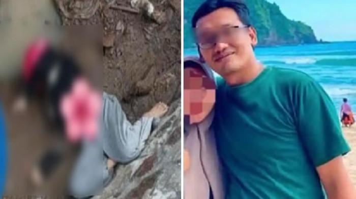 POLISI BUNUH MAHASISWI -- (kiri) Jasad seorang mahasiswi asal Probolinggo yang ditemukan di wilayah Pasuruan, Selasa (16/12/2025). Dalam kasus ini, Polda Jatim telah mengamankan oknum polisi setelah diduga terlibat kasus tersebut / (kanan) Tampang Bripka AS yang diduga menjadi pelaku pembunuhan mahasiswi asal Probolinggo yang tak lain merupakan iparnya sendiri.