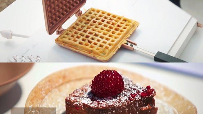 Waffle Abalon buatan Lee Ji Ah dan Kue Brownies buatan Onew SHINee