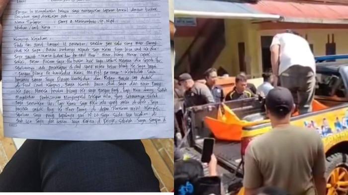 MAHASISWI MENINGGAL - Foto Google Street View, Kampus FIPP Unima dan surat diduga surat pernyataan dari mahasiswi yang meninggal.