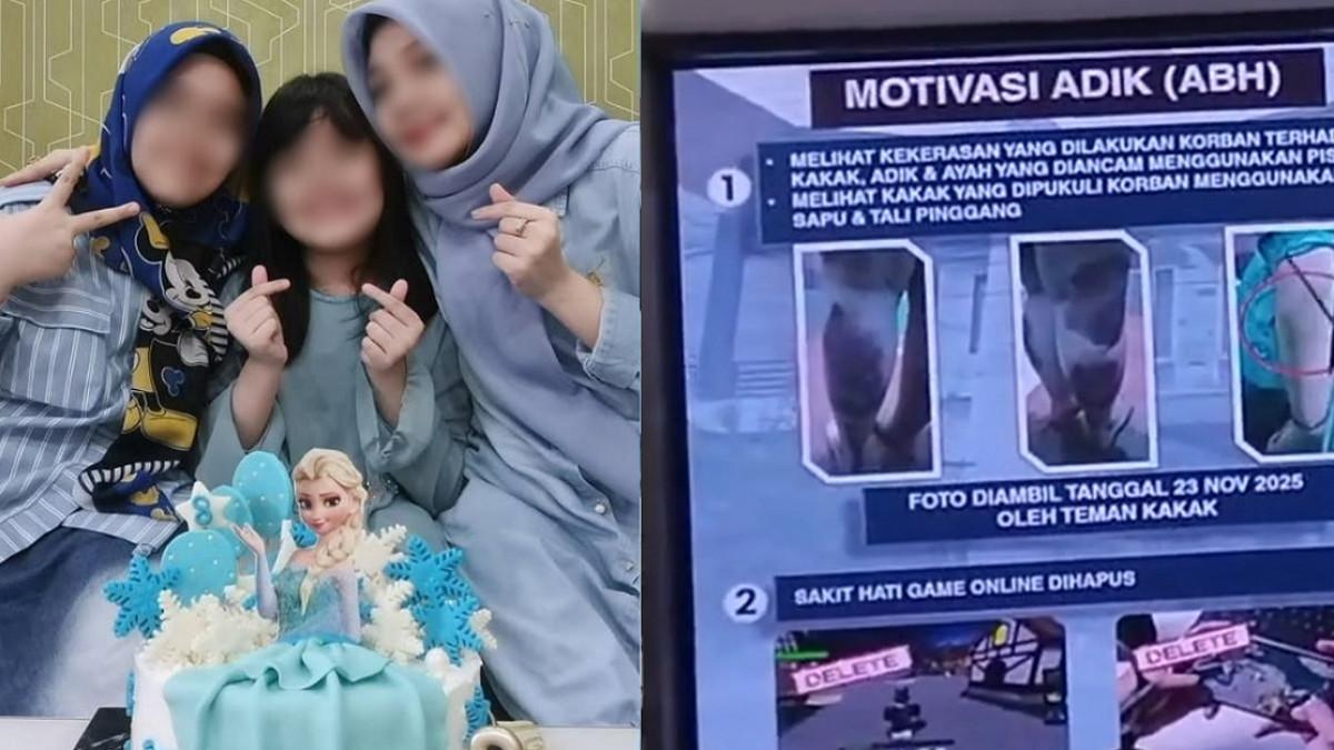 KASUS FAIZAH SORAYA - Polisi bongkar foto-foto lebam kakak pelaku yang ternyata pernah dipukul ibunya memakai sapu dan ikat pinggang