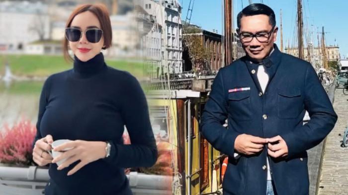 KASUS RIDWAN KAMIL -  Mantan Gubernur Jawa Barat, Ridwan Kamil (KANAN) berpose dengan memakai jaket biru berpose yang dibagikan melalui akun Instagram pribadinya pada (18/5/2024). Penyanyi Aura Kasih (KIRI) memakai baju hitam dan kacamata wana senada ketika berada di luar negeri dibagikan melalui akun Instagram pribadinya pada Sabtu (19/12/2025). Komisi Pemberantasan Korupsi (KPK) mulai mendalami validitas informasi terkait dugaan aliran dana dari Ridwan Kamil, yang disebut-sebut mengalir ke artis Aura Kasih.