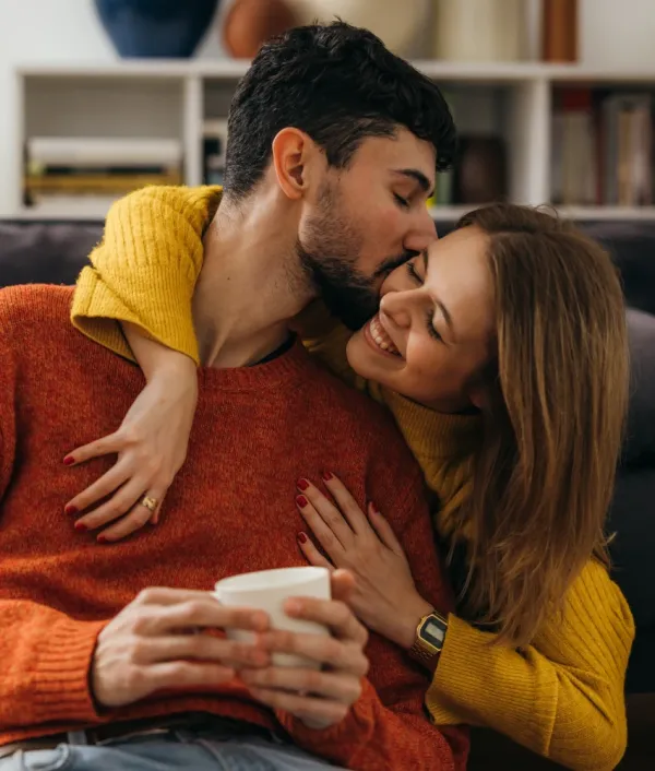 respectful man showing affection to his girlfriend