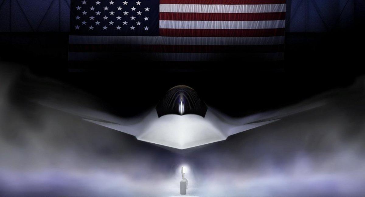 JET GENERASI KEENAM - Render konsep resmi F-47 / Foto sumber terbuka. AS dan China kini tengah bersaing mengembangkan jet tempur generasi keenam