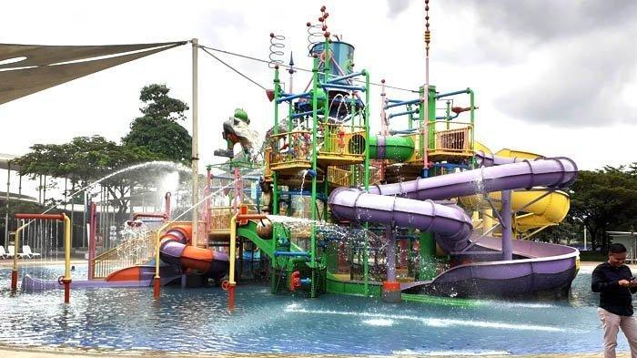 Go! Wet Waterpark Bekasi gelar pre launcing dengan tampilan wajah baru, pada Kamis (20/2/2020). Tampilannya lebih segar dengan wahana dan program baru bagi pengunjung.
