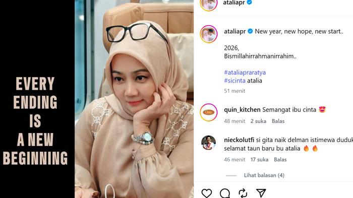 HARAPAN BARU - Ada harapan baru Atalia Praratya di tahun 2026.