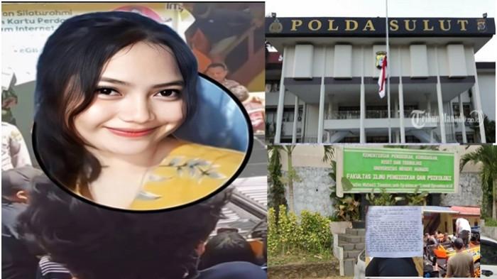 MAHASISWI MENINGGAL - Kolase foto Maria Antoineta Evia Mangolo atau Evia Maria, mahasiswi Unima yang ditemukan meninggal di tempat kos Tomohon, Sulawesi Utara (Sulut) dan foto Polda Sulut dan Unima.