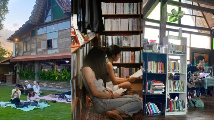 Foto beberapa sudut toko buku dan perpustakaan Solusi Buku (Instagram/@mojokstore)