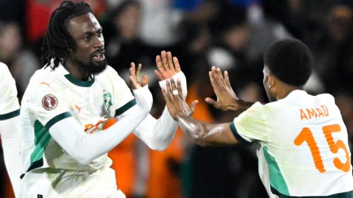 SELEBRASI PANTAI GADING - Pemain Timnas Pantai Gading merayakan gol ke gawang Timnas Gabon pada laga terakhir Grup F Piala Afrika 2025 di Stade de Marrakech pada Kamis (1/1/2026). (Instagram Timnas Pantai Gading - 1/1/2026)