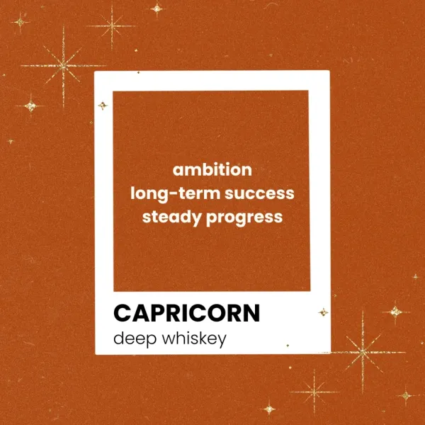 capricorn zodiac sign power color 2026 sunset orange