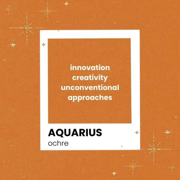 aquarius zodiac sign power color 2026 sunset orange