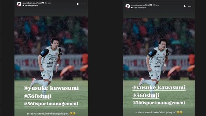 Respons Ryo Matsumura saat ramai dikaitkan dipinjamkan oleh Persija Jakarta (Instagram @ryomatsumura.official)