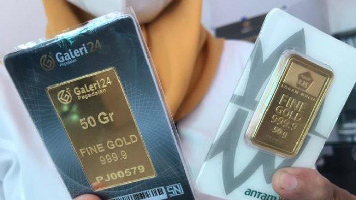 HARGA EMAS - Emas batangan produk pegadaian Galeri 24 dan UBS