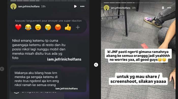 VIRAL JEFRI NICHOL-JULE: Fans membongkar fakta viralnya isu Jefri Nichol liburan bareng Jule di Bali. Ternyata ada netizen yang bertemu langsung dan menguak faktanya.